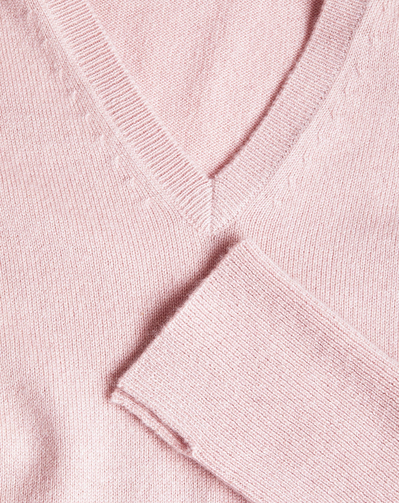 Slim-fit V-neck cashmere and silk slit jumper - Pétale