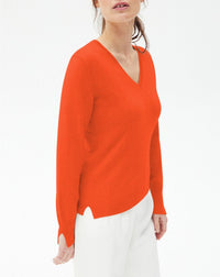 Slim-fit cashmere jumper with slit cuffs - Passion
