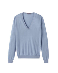 Ultra-fine cashmere V jumper - Cirrus