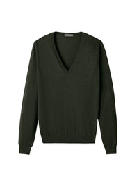 Cashmere plunging V-neck jumper - Hunting
