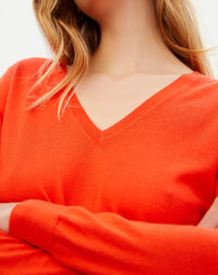 Ultra-fine cashmere jumper - Fire