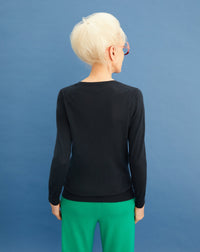 Ultra-fine cashmere V-neck jumper - Graphite