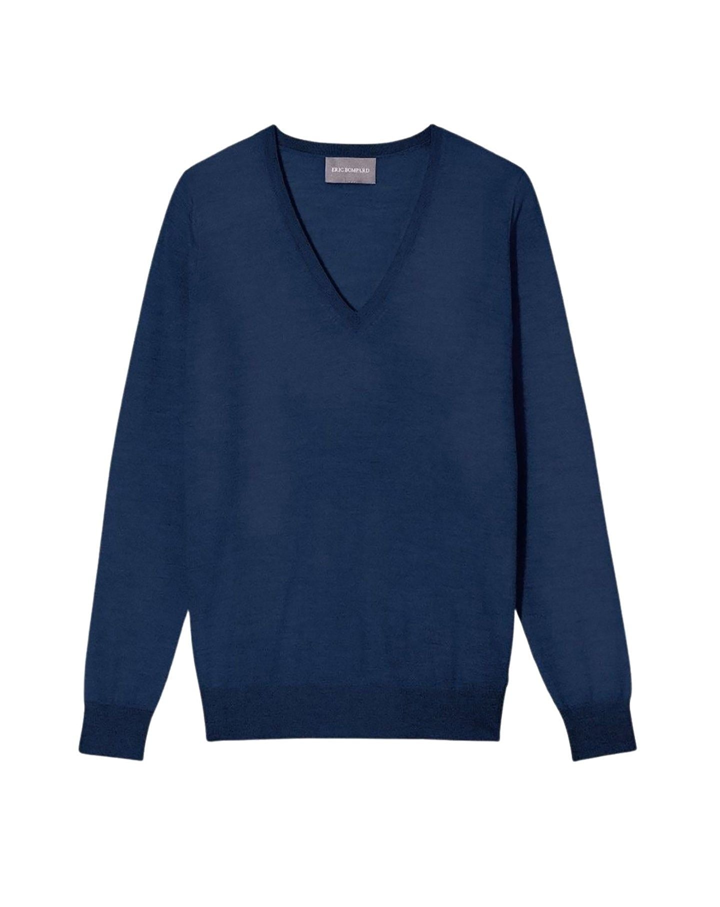 Ultra-fine cashmere V-neck jumper - Graphite
