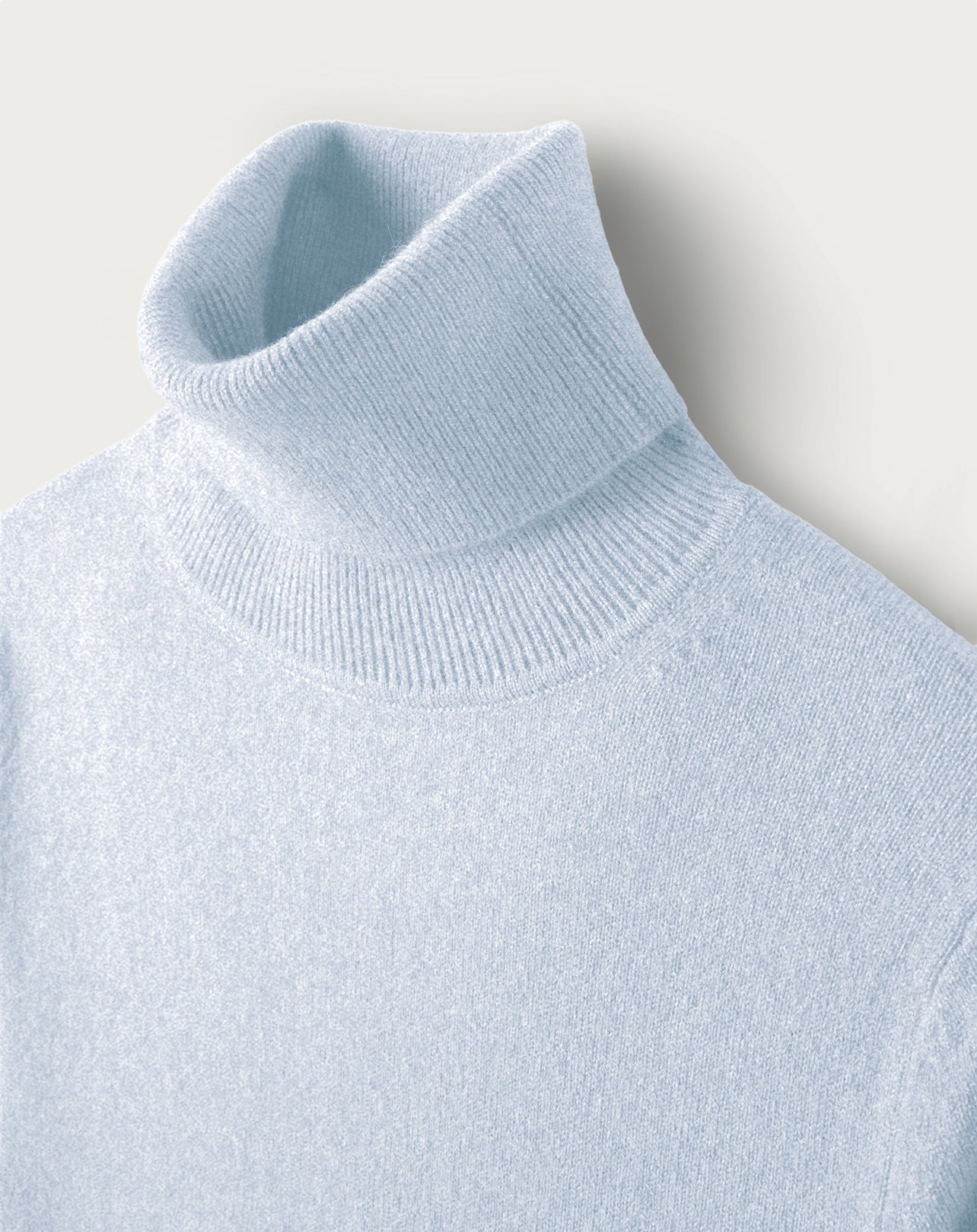 Pull col roulé classique en cachemire - Nuage
