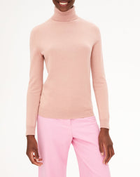 Classic cashmere turtleneck jumper - Blush