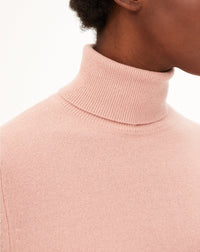 Classic cashmere turtleneck jumper - Blush
