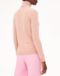 Classic cashmere turtleneck jumper - Blush