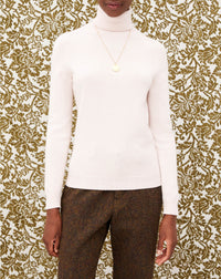 Classic cashmere turtleneck jumper - Aubepine mottled