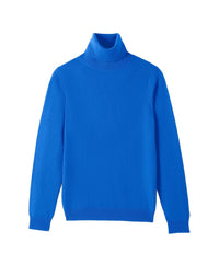Pull col roulé classique en cachemire - Cobalt