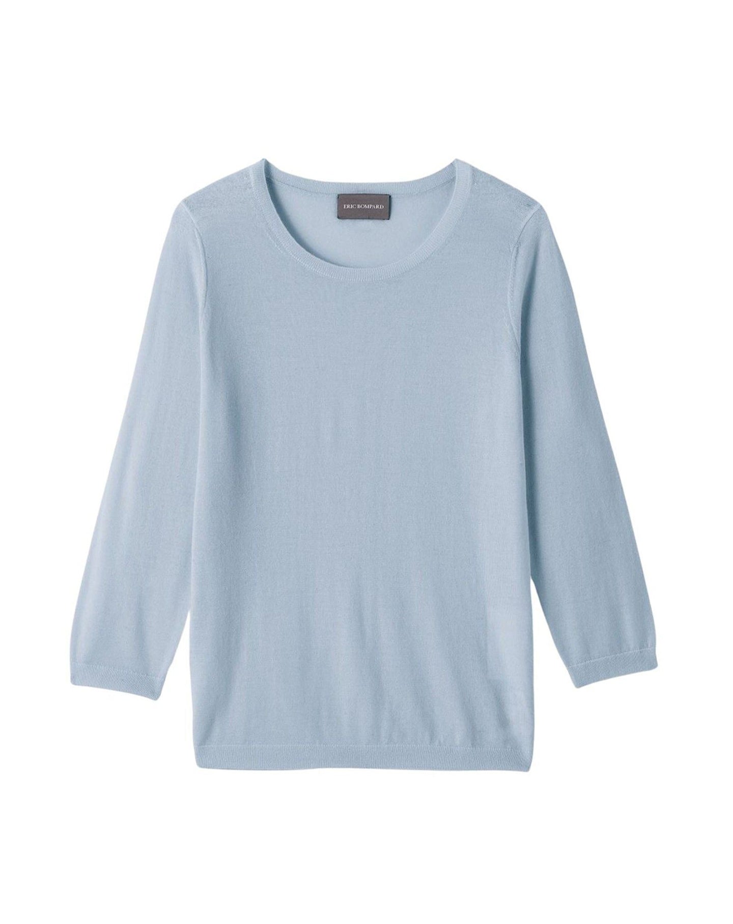 Pull ras de cou ultrafin manches 3/4 en cachemire - Cirrus