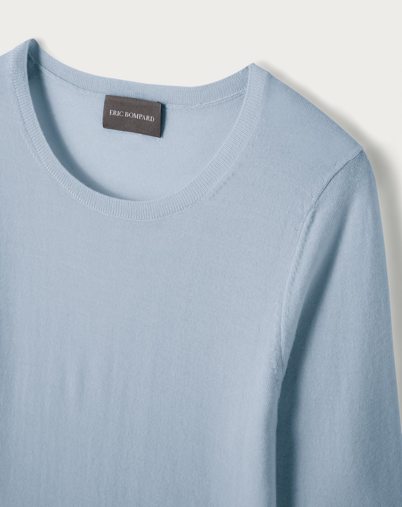 Pull ras de cou ultrafin manches 3/4 en cachemire - Cirrus