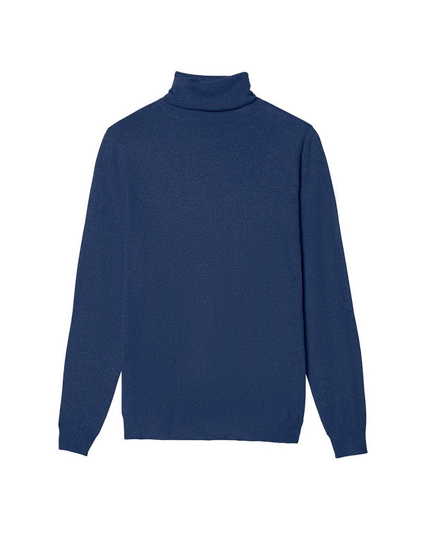Ultra-fine cashmere turtleneck jumper - Indigo