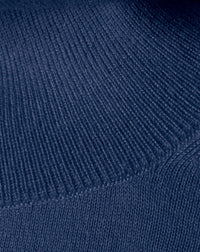 Ultra-fine cashmere turtleneck jumper - Indigo