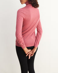 Ultra-fine cashmere turtleneck jumper - Bois de Rose