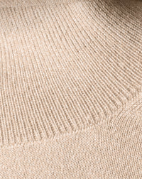 Ultra-fine cashmere turtleneck jumper - Sepia