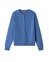 Classic cashmere cardigan - Bleu Egée