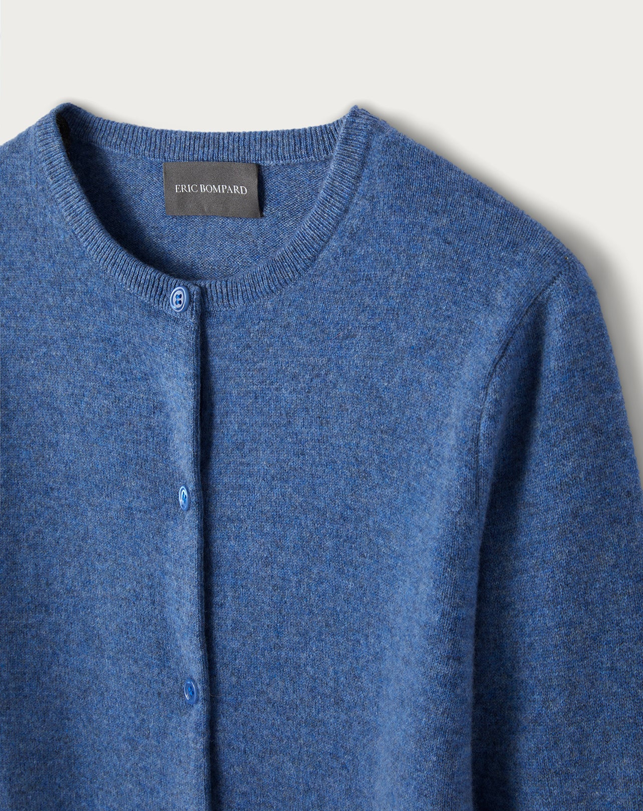 Classic cashmere cardigan - Bleu Egée