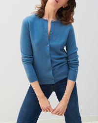 Classic cashmere cardigan - Egyptian Blue