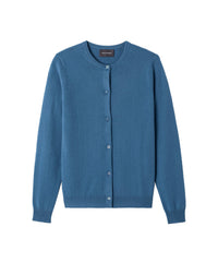 Classic cashmere cardigan - Egyptian Blue