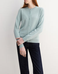 Classic cashmere round neck cardigan - Pierre De Lune