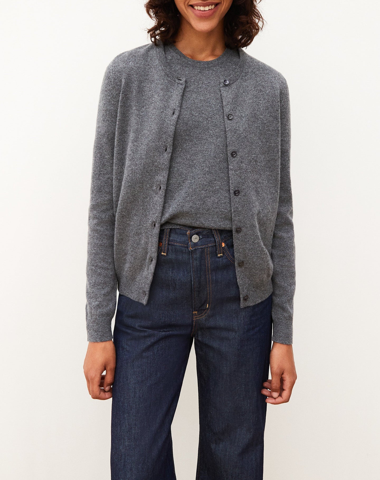 Cardigan classique en cachemire - Graphite