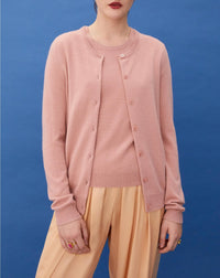 Cardigan classique en cachemire - Blush