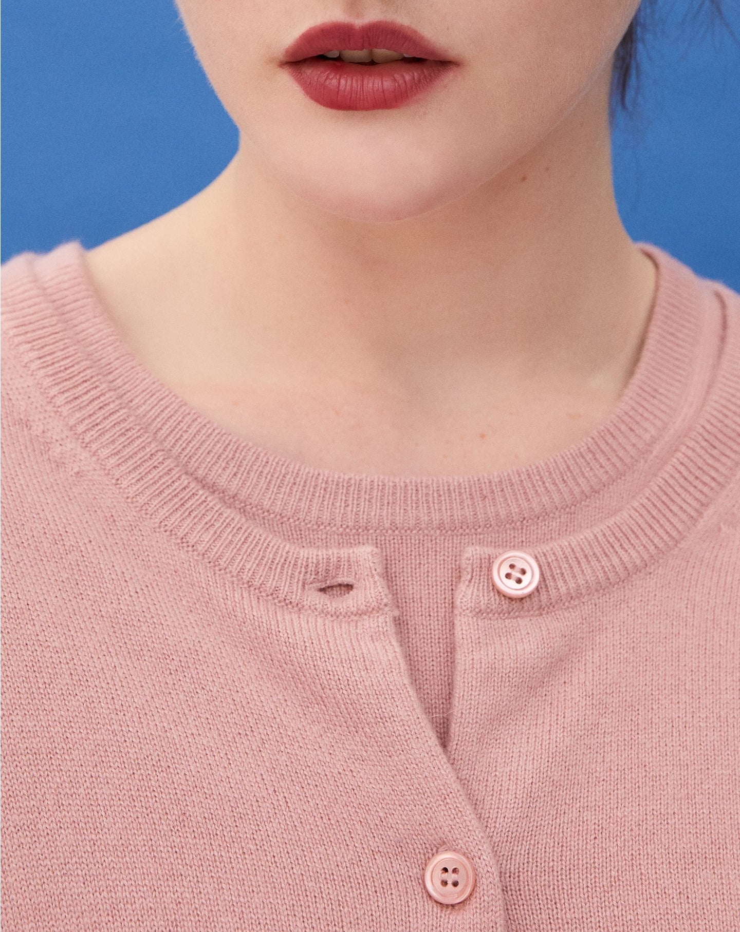 Cardigan classique en cachemire - Blush