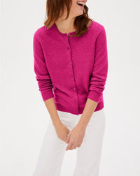 Classic cashmere cardigan - Fuchsia