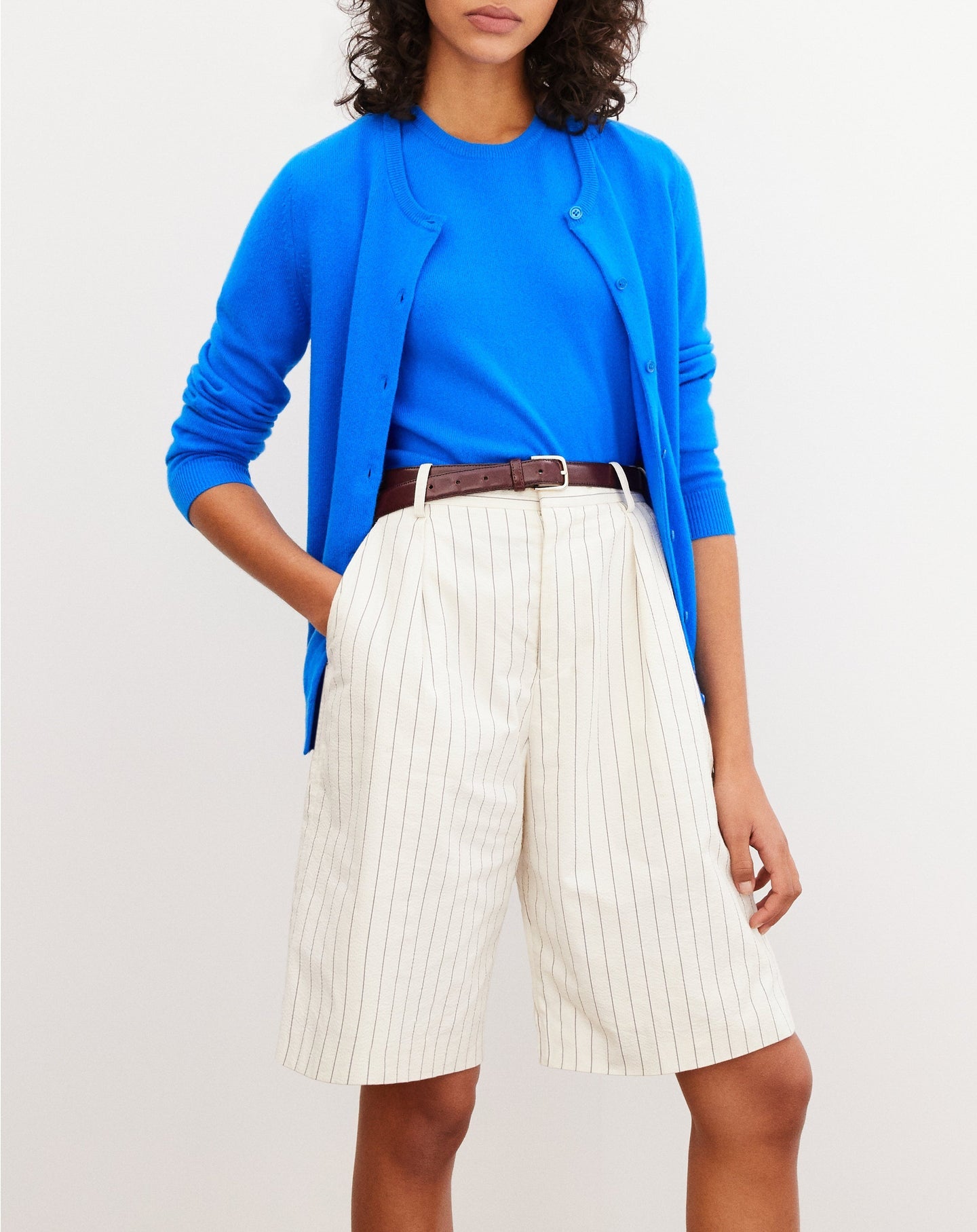 Classic cashmere cardigan - Rose Roussillon