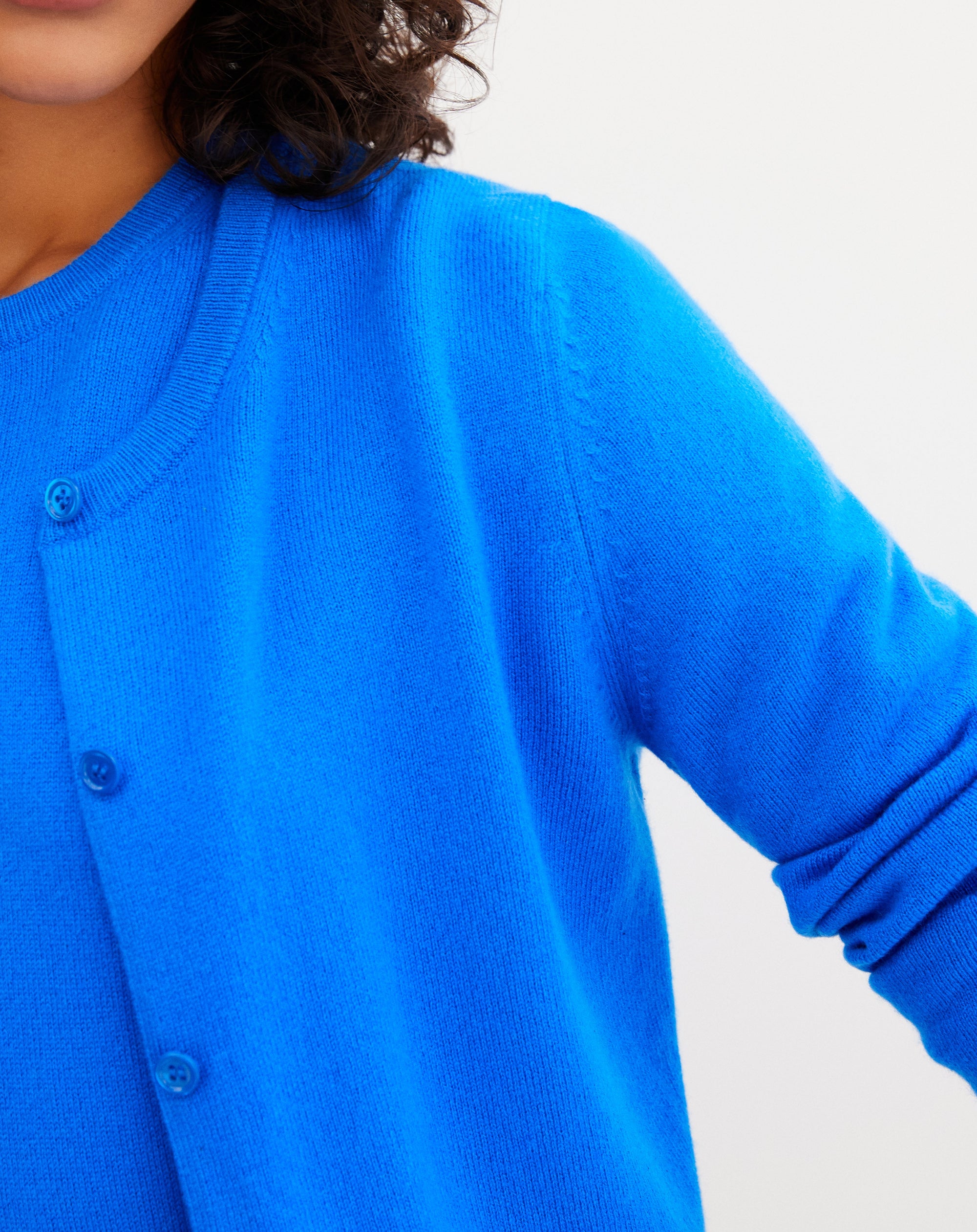Classic cashmere cardigan - Rose Roussillon