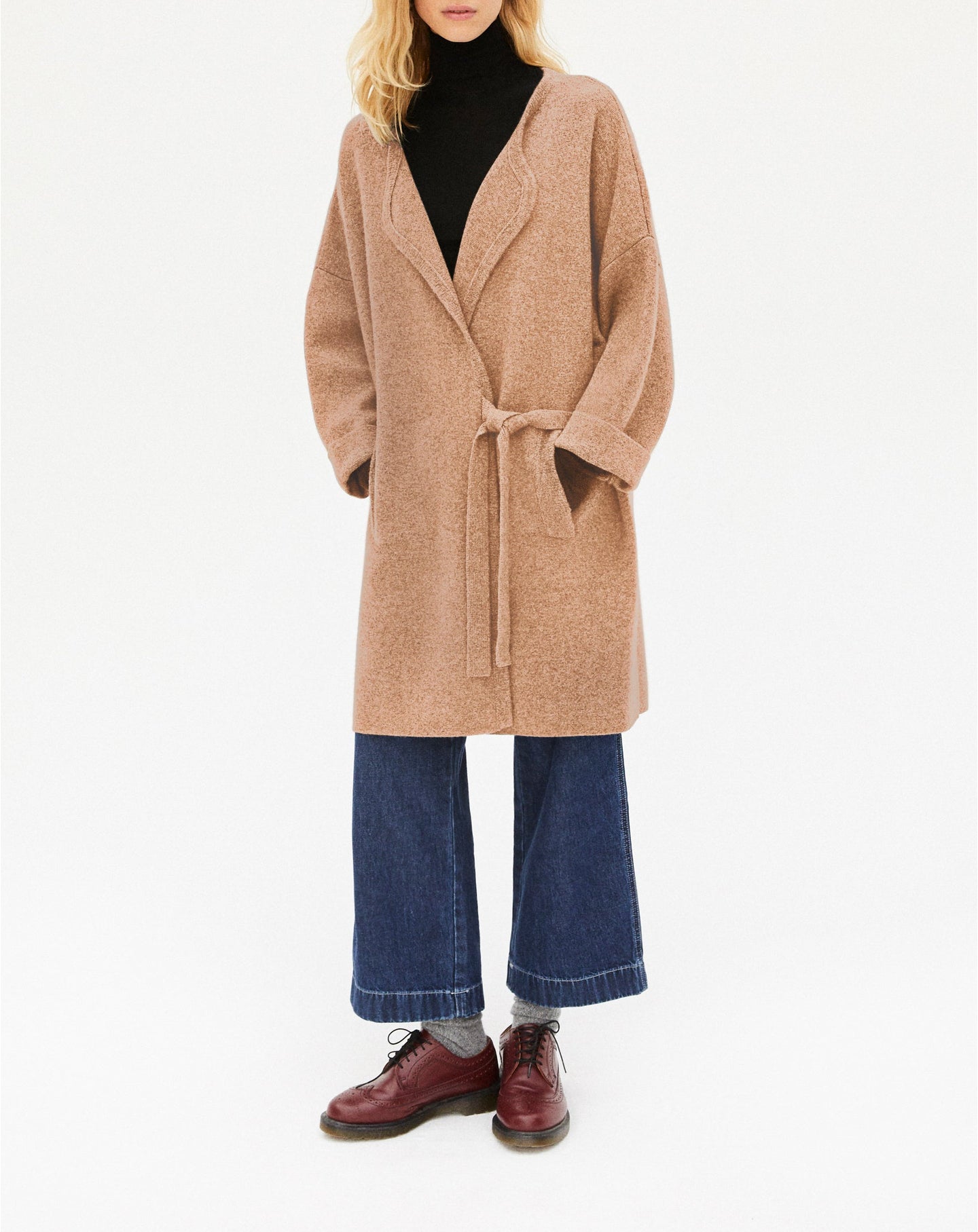 Manteau ample Milano en cachemire - Camel