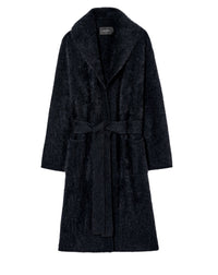 RECO475Manteau Cachemire Brossé - Noir