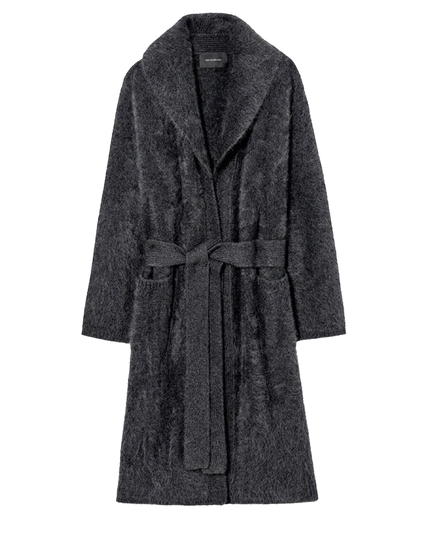 Manteau brossé en cachemire -  Loup
