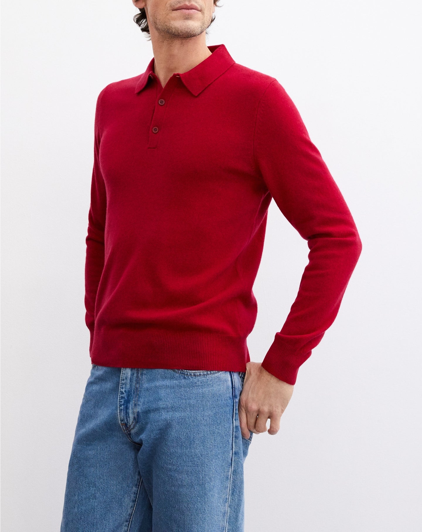 Cashmere button polo shirt - Nepal