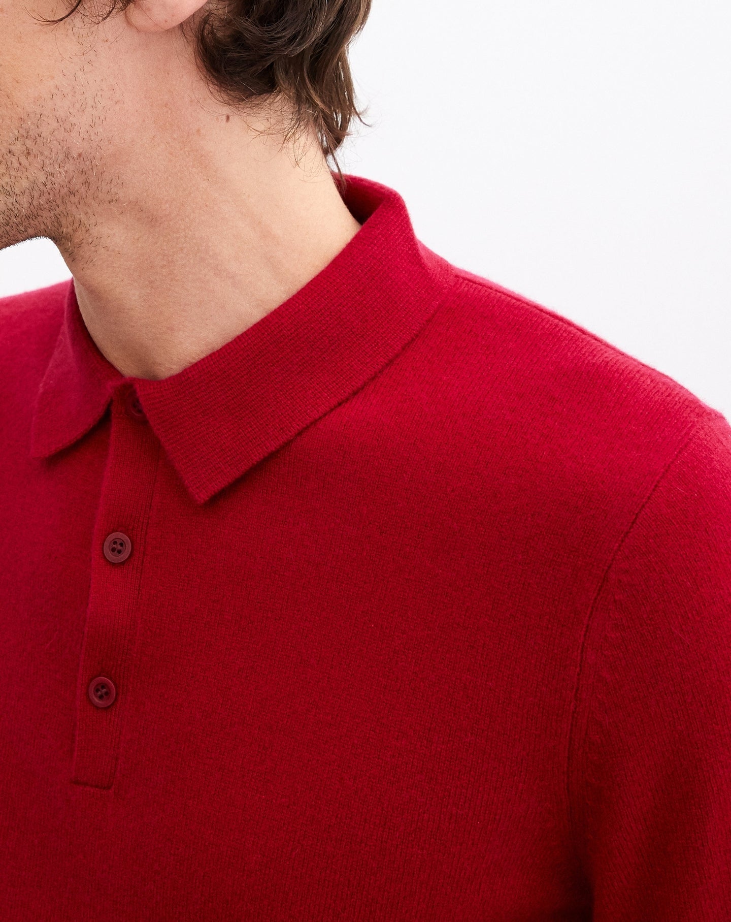 Cashmere button polo shirt - Nepal