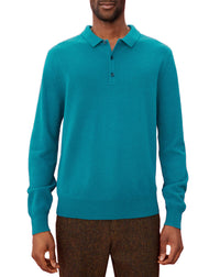 Cashmere button polo shirt - Yucca