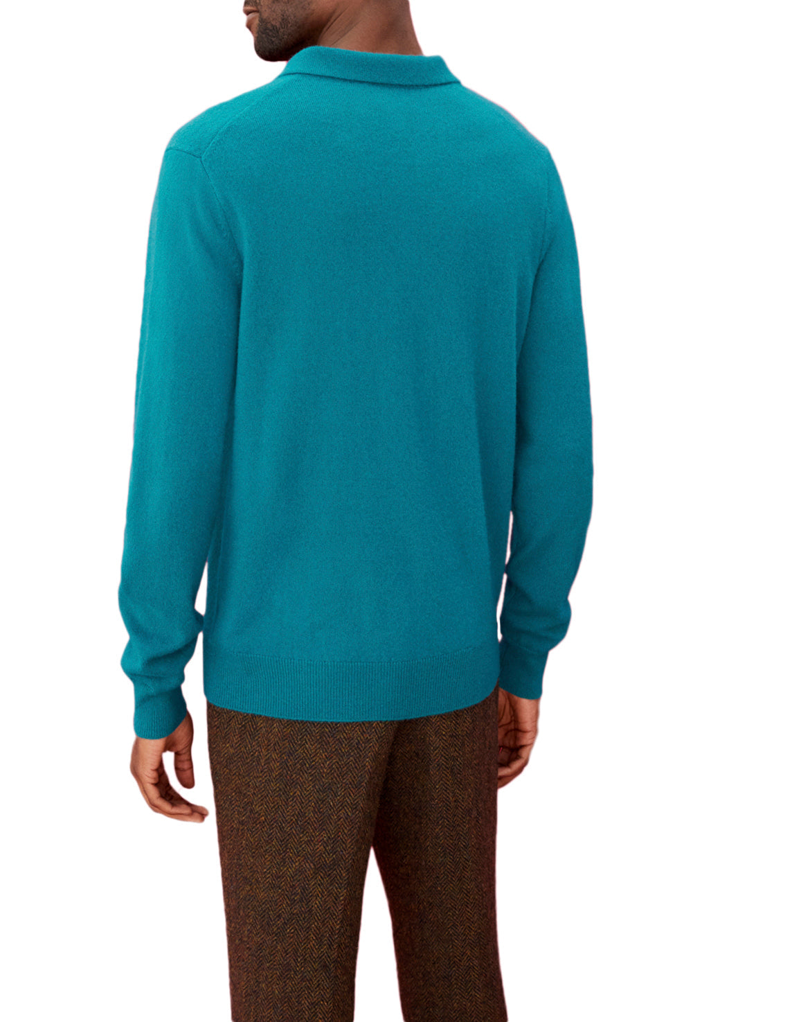 Cashmere button polo shirt - Yucca
