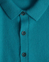 Cashmere button polo shirt - Yucca