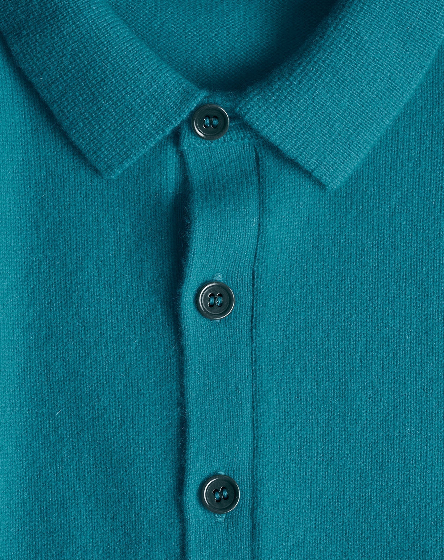 Cashmere button polo shirt - Yucca
