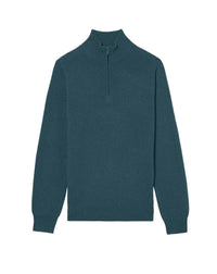 Casual cashmere trucker jumper - Cargo Blue