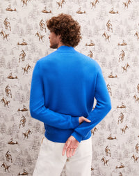Cashmere trucker jumper - Cobalt