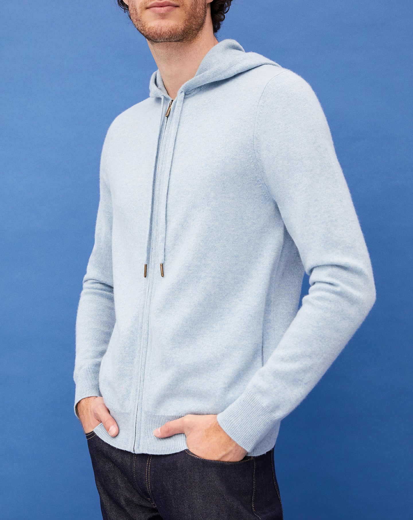 Cashmere hoodie - Chalk grey