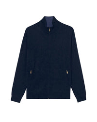 Reversible cashmere jacket - Navy & Indigo