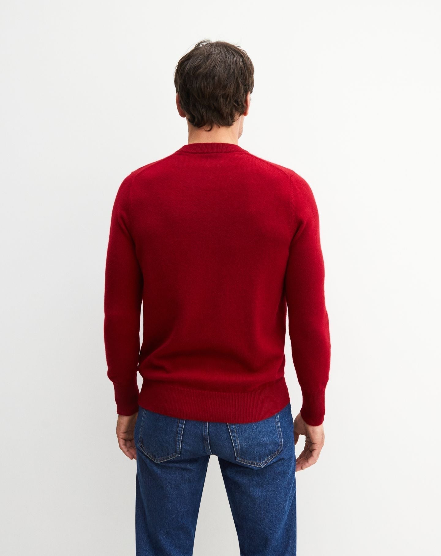 RECO130Pull col rond classique - Rouge