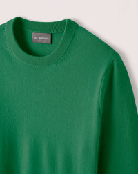 Classic cashmere crew neck jumper - Peridot