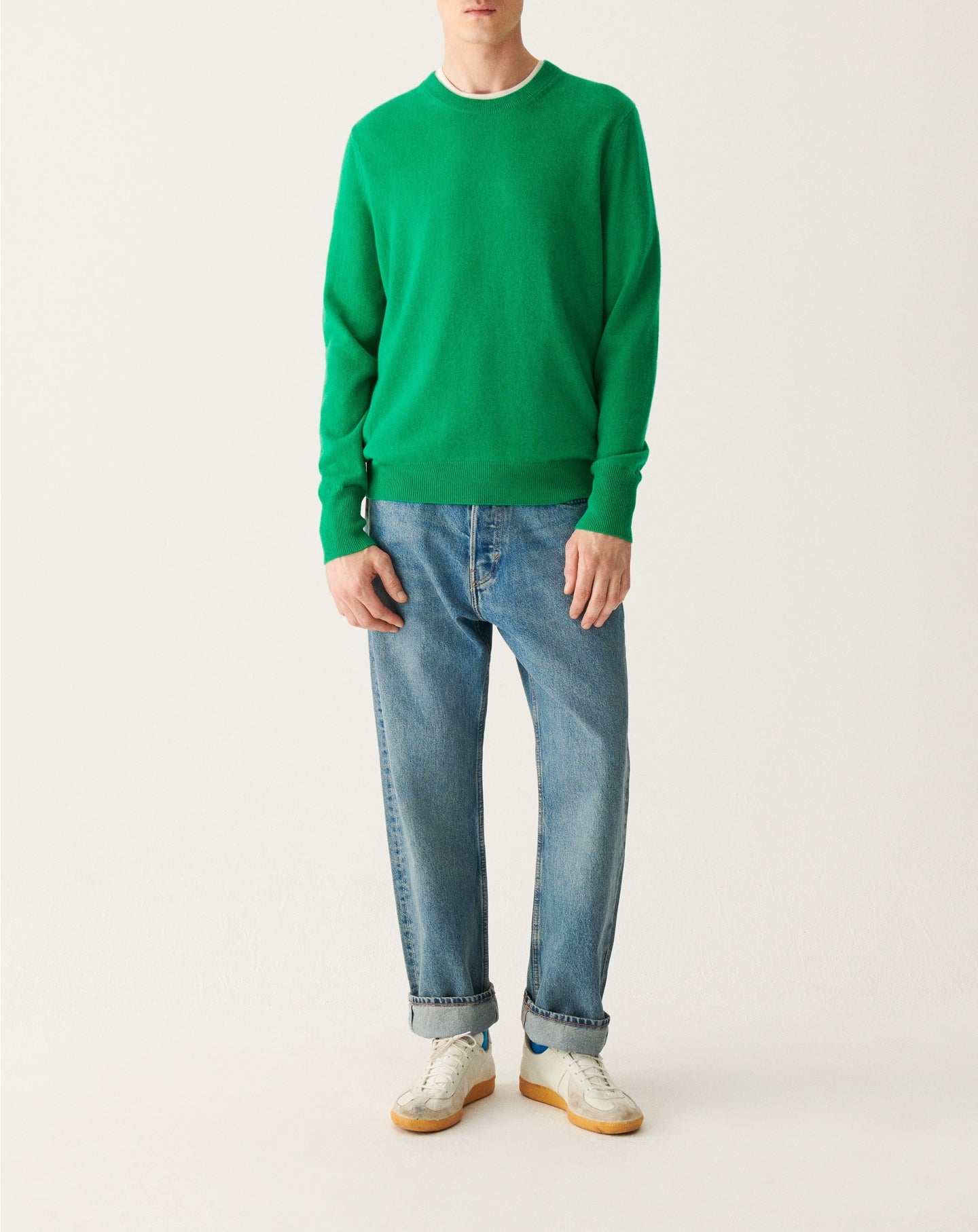 RECO130Pull col rond classique - Vert