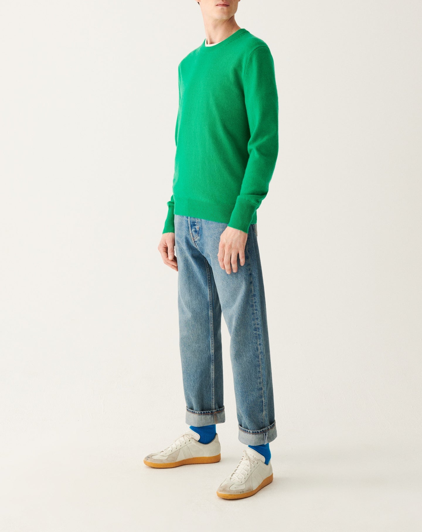RECO130Pull col rond classique - Vert