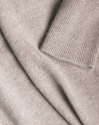 Classic cashmere crew neck jumper - Latte