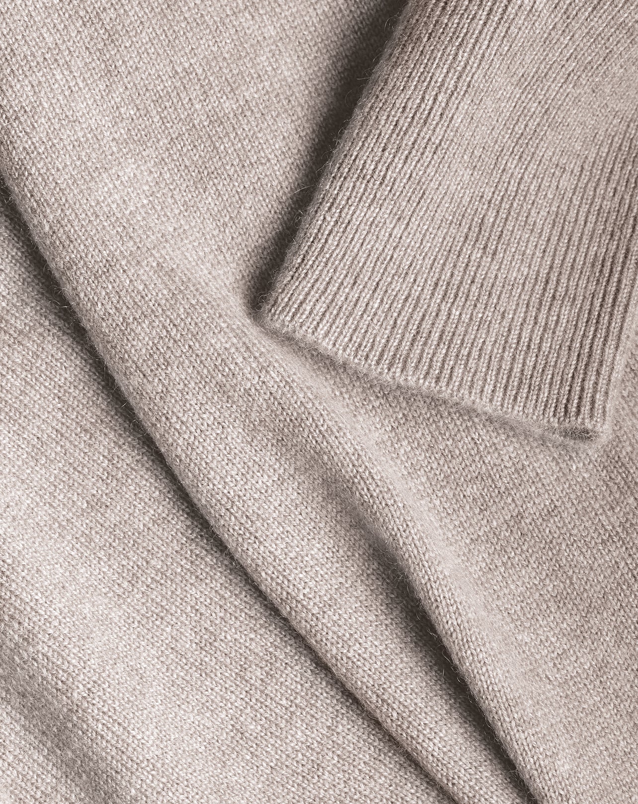 Classic cashmere crew neck jumper - Latte