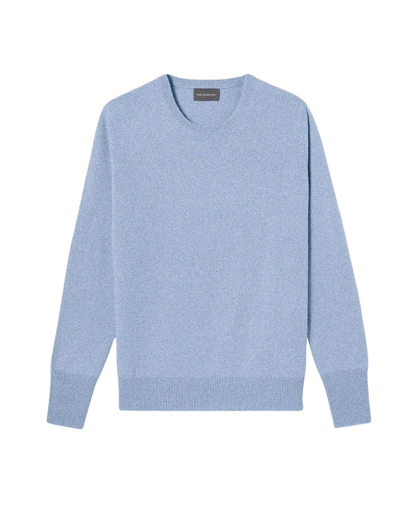 Pull ras de cou classique en cachemire - Denim